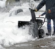 Mechanical snow removal of snow-covered pavement Mechanical snow removal of snow-covered pavement